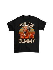 [100% Cotton] Fred Sanford You Big Dummy Vintage, Cotton Tops Short Sleeve - nero - Visualizzare 1