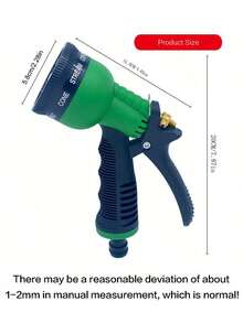1pc Outdoor Garden High Pressure Spray Gun: Suitable For Watering Plants And Lawns, With Adjustable Control Valve And Nozzle - Multicolor - View 4