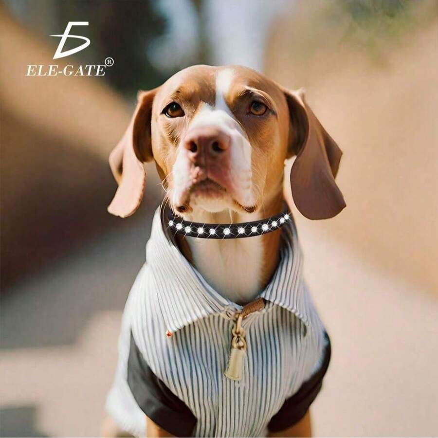 ELE-GATE Collar Ajustable con Diamantes de Imitación para Mascotas - Multicolor - Ver 1