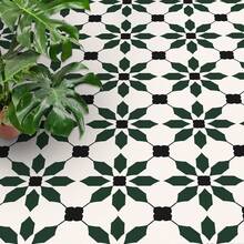 MORCART 20cm X 20cm Peel And Stick Floor Tiles, 20 Pieces Of Self-Adhesive DIY Vinyl Flooring, Suitable For Removable Waterproof Tile Stickers (Dark Green) In Bedrooms, Living Rooms, Bathrooms, Kitchens, And Stairs - 墨綠色 - 查看 1