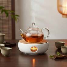 1pc Ceramic Tea Warmer Heater For Home Restaurant Hotel Use With Heating And Insulation Function - Multicolor - View 3