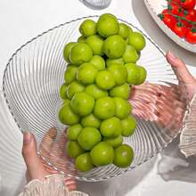 Large Transparent Countertop Fruit Bowl: Elegant White Dish For Serving Sweets, Fruit And Household Use. - Clear - View 3