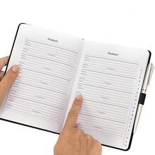 A bis Z Telefon-Adressbuch, A-Z Index, Hardcover, mit Stift, A5, Adressbuch, Home Office, Arbeit-393 - Noir - Voir 6