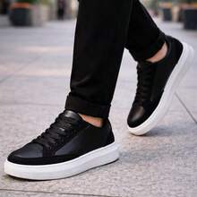 Tênis Sapatênis Masculino Skinner Com Sola Antiderrapante Conforto e Estilo Para o Dia a Dia - Preto - Visão 6