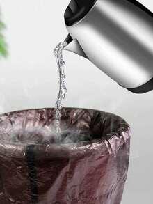 30/75/105pcs Drawstring Trash Bags, Thick Heavy Duty Black Plastic Bags For Home, Kitchen, Bedroom, Bathroom, Hotel, Convenient - A - View 10