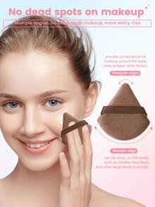 10PCS Makeup Tools Set Including:4PCS Makeup Sponges+6PCS Triangle Powder Puffs - Multicolor - View 11