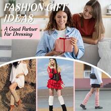 Leg Warmers For Women Cute Y2K Style Japanese Socks Halloween Goth Emo Gyaru Accessories - Nâu Nâu - Xem 4