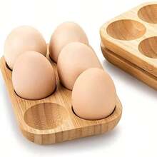 1 Stück Holz Eier Aufbewahrungsschale - Geeignet für Küche, Kühlschrank und Arbeitsplatz Organisation Zuhause - Verschiedenfarbig - Übersicht 7