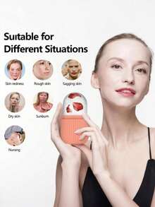 Ice Roller, Facial Ice Roller, Eye Ice Massage, Facial Beauty And Skin Care, Ice Compress, Shrinks Pores, Improves Skin Elasticity. - Pink - View 6