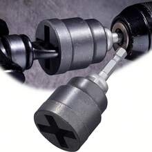 2pcs Car Jack Wrench Set, Includes 1 Socket Wrench + 1 Hex Air Screwdriver, Home Automotive Repair Tools, Scissor Jack Tire Replacement Wrench, Home & Vehicle Maintenance Tools - Multicolor - View 3