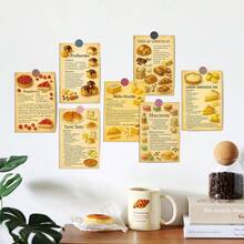 20 Buah Kartu Pos Pembuatan Makanan Penutup Bergaya Vintage, Kit Kolase Dinding Resep Kue dengan Bahan-Bahan Penting & Petunjuk Langkah demi Langkah, Panduan Pembuatan Makanan Penutup Poster Kecil untuk Dekorasi Dapur Rumah - Set - View 6
