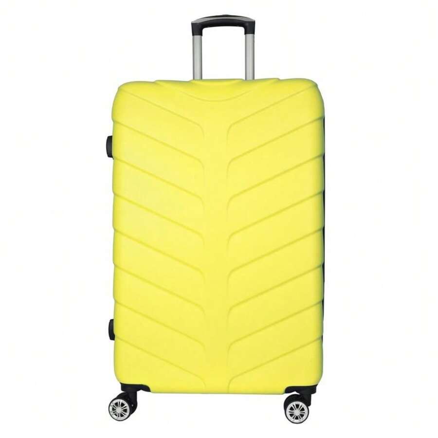 43L 56.5x38x22cm Cabin Suitcase Hard Shell Expandable 360° Spinner Wheels TSA Lock - Yellow - View 1