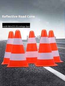 1个23厘米反光交通锥，道路隔离标志，加厚型敏捷训练器材 - 彩色 - 查看 2