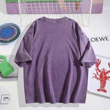 Women's Tops Letter Tee Graphic T-Shirts, Women Teens Oversized Graphic Tee Shirts Y2k Short Sleeve Floral Aesthetic Tshirt Top Summer Cute Preppy Clothes-For Women, Holiday, Vacation,Daily Casual Fashion And Versatility. - Màu Lilac Tím - Xem 3