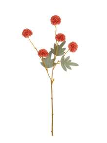 1 Bouquet Of 5 Dandelion Artificial Flowers, Autumn Colors, Decoration For Living Room, Dining Table, Gifts For Valentine's Day, Graduation, Autumn Decor - Orange - View 8