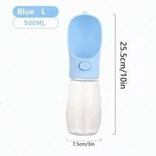 1 Pet Outdoor Water Bottle, 350ml/500ml, Portable Dog Water Bottle, Travel Water Bottle, Suitable For Dogs & Cats, Fits Small To Large Breeds, Must-Have For Pet Outdoor Hiking, Stylish Dog & Cat Accessory, Outdoor Travel Water Dispenser, Portable Pet Water Feeder, Easy To Carry For Travel - 淺藍色 - 查看 11