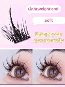 Fengxiu Eyelash Fluffy Lash Clusters 120pcs Individual Eyelash Thick Cluster Eyelash Extensions C Curl Lashes Clusters Natural Look Individual Lashes 11-13mm Dramatic Cluster Lasheslash Clusters,Eyelash Clusters,Individual Eyelashes,Lashes,Fake Lashes - CC - View 6