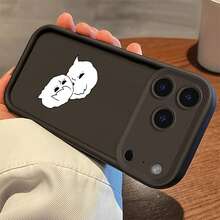 Lovebirds  For  16 16E 15 14 13 12 11 Pro Max 16 15 14 Plus 13 12 MINI   Thickened Shockproof, Premium Silicone, Trendy Creative Soft Shell - Agapornis - Blanco antiguo LIXMEY - Ver 7
