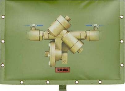 Insulated Backflow Preventer Pouch - Pressure Reducing Value Cover - Winter Water Well Pump &Amp; Sprinkler Valve Cover - Protects From Severe Snow &Amp; Intense Sun (5F)