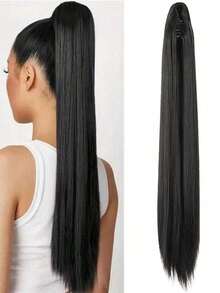 20 Inch Straight Synthetic Hair Ponytail Extension, Smooth & Natural For Daily Wear - Multicolor - View 11