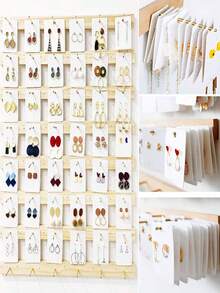 10/50/100pcs Gift Packaging Cardboard Jewelry Earring Display Cards - Multicolor - View 4