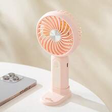 MEET SUN Handheld Mini Fan + Desk Quiet + 300mAh Battery + Rechargeable + Portable + 3 Wind Speed Levels + Stand Or Hold + Makeup Fan/Setting Spray Tool + Phone Holder - Multicolor - View 8