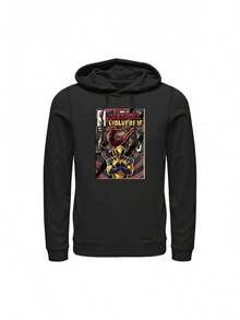 Essential Fleece Hoodienew England Patriots&Patriots&Seahawks&&Essentials Hoodie&Hoodies For WomenMen's  Deadpool & Wolverine Action Poster  Pull Over Hoodie Versatile Unisex Pick For Layering - Black - View 1