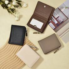 Japanese Style Women Trifold Wallet, RFID Blocking Credit Card Holder, Genuine Leather Zipper Coin Purse - Multicolor - View 6