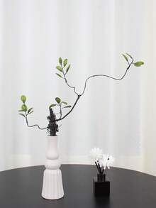 3pcs Artificial Ficus Leaves With Long Stems - Ideal For Floral Arrangements, Home & Office Decor - Can Be Used As Vase Fillers And Bouquet Accents - Great For Home Decor, Office Decor, Mother's Day, Valentine's Day, Easter Decorations, And Various Tabletop Decorations - New Maple Green - View 5