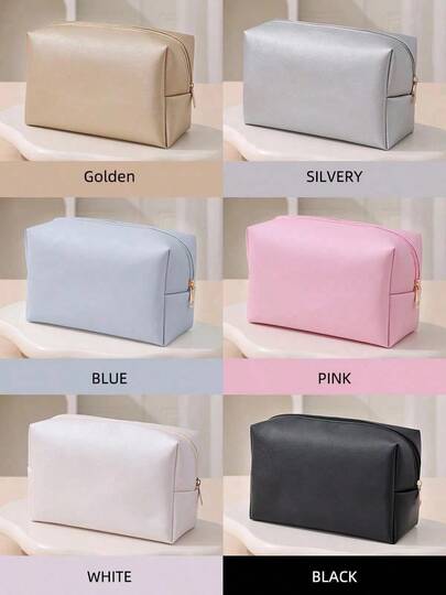 1pc Minimalist Travel Cosmetic Bag, Toiletry Organizer, Portable Outdoor Travel Wash Bag, Fashion Handbag, Daily Travel Use, Travel Accessories Storage Bag, Can Store Makeup Tools, PU Material, Men's Toiletry Bag, Makeup Brush Organizer