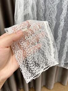 Women's Elegant Casual Luxurious Fresh Long Sleeve Lace Blouse, Suitable For Daily, Commuting, Slim Fit, Spring/Summer - White - View 7