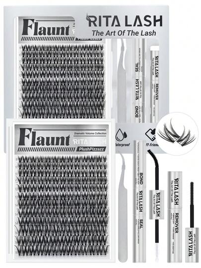  Flaunt | RITALASH 144pcs Clusters Upgrade 2.0 Lashes With Ultra-Dense, Waterproof, Long-Lasting Lashes | Venus, Fairy, Flora | Natural Daily, Volume Style, Manga Style | Beginner-Friendly DIY Lashes For A Flawless | & Must-Have Clusters
