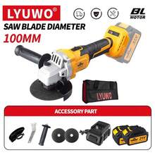 LYUWO Electric Tool, 100mm Angle Grinder, High-Power Rechargeable Lithium Battery Electric Grinding And Cutting Machine, Super Durable, Suitable For Metal, Wood, Stone, Safety Protection, Rust Removal, Polishing Integrated, Lightweight And Easy To Operate, Comes With Angle Grinding Disc. - Warm Yellow - View 6