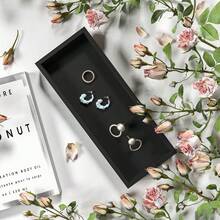 Silicone Tray Organizer Plate, Bathroom Vanity Tray, Convenient Storage Plate - Pure Black Style - View 1