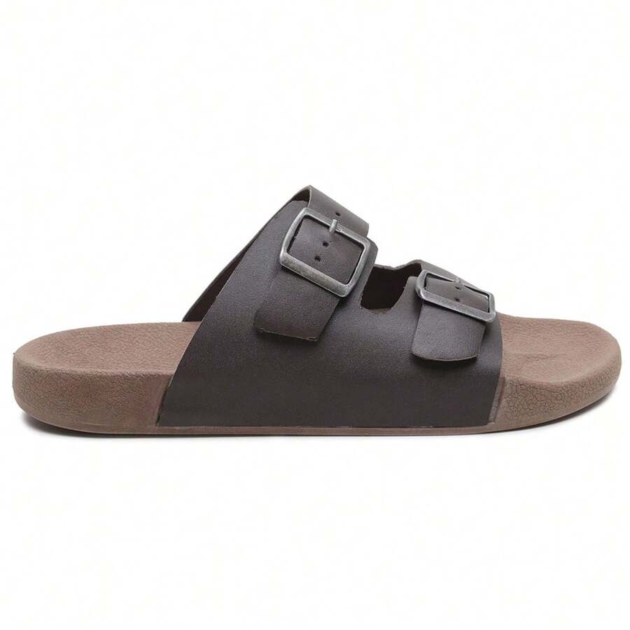 Birken-Style Genuine Leather Sandal With Anatomical Buckle BKFV - Café integral - Ver 1