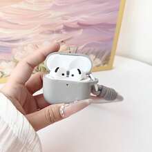 Compatible With Apple Pro 3 Protective Case, 2025 New Silicone Protective Cover, Compatible With AirPods Pro 2 With Lanyard, Compatible With AirPods 4 Phone Case, Travel Accessories, Fashionable Protective Case, Scratch-Resistant, Skin-Friendly Case, Durable Earphone Case, Includes New Braided Wrist Strap - Light Grey - View 5