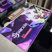 Kawaii Sparkle Sparxie Desk Mat XXL Honkai Star Rail HSR Game Mouse Pad Lock Edge PC Mice Mats Office Computer Keyboard Mousepad - SS-3 - 查看 11