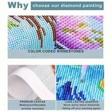 DIY Princess Diamond Painting Kit For Adult Beginners; 5D Beautiful Fairy Diamond Painting Kit; DIY Round Stone Flower Diamond Art Kit For Homeoration; - Nhiều màu - Xem 5