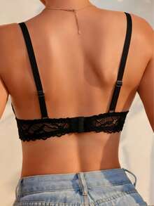 2pcs Casual Comfortable Minimalist Racerback Bras, Seamless Sexy Deep V Knit Women's Underwear, Wire-Free Versatile Non-Sagging Bra - Multicolor - View 4