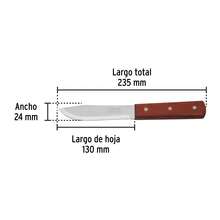 cuchillo cebollero con mango de madera 5" - D-Marrón - Ver 4
