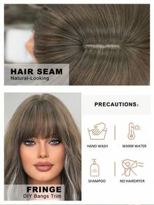 7JHH WIGS Parrucca riccio lungo extra 36 pollici per donna, elegante, colore castagna con onde e ciocche bianche, alta qualità in fibra sintetica resistente al calore senza colla, perfetta per uso quotidiano, festival musicali, feste, cosplay, regali di laurea per ragazze e accessori per parrucche - Evidenzia Marrone - Visualizzare 8