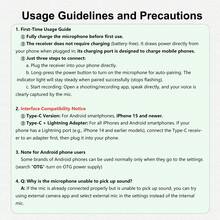 Mini Professional Wireless Lavalier Microphone, Compatible With IPhone, IPad, Android Devices | Smart Noise Cancellation, Status Display, Magnetic Rotatable Clip, Long Battery Life | Suitable For Video Recording, Vlogging, Teaching, Interviews, Podcasts, Etc. - Black - View 10