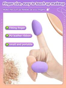 16PCS Makeup Tools Set Including:8PCS Mini Makeup Sponges+8PCS Triangle Powder Puffs - Multicolor - View 9