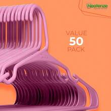 Clothes Hangers Plastic 50 Pack For Adults - Plastic Hangers, The Perfect Coat Hanger And Space Saving Clothes Hangers For Closet, Percheros Ganchos Para Colgar Ropa Hangars - Pink Hangers - 粉色 - 查看 8
