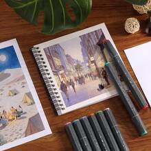 Chen Rui 80/120 Colors Dual Tip Art Art Markers Brush & Chisel Permanent Marker Pens With Base Perfect For Artist Adults Anime Coloring Sketching Illustrations And Card Making Gift For Christmas And New Year Back To School- Refillable - 套裝 - 查看 4