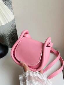 1 chiếc túi đeo chéo mini hình quả cầu lông dễ thương mới, thiết kế khóa nam châm, họa tiết hoạt hình dập nổi, dây đeo có thể điều chỉnh, đa năng và tiện dụng cho sử dụng hàng ngày, không gian chứa đồ rộng rãi, món đồ thời trang mới được yêu thích. - túi đeo chéo mini - Xem 9