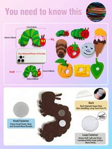 可爱毛毡儿童套装！生命周期教学工具，故事道具 - 手工教育用品 - 彩色 - 查看 5