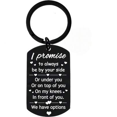 1个趣味情侣钥匙扣，情人节礼物，送给他的/她的周年纪念礼物，我爱你礼物，送给丈夫/妻子/男友/女友的圣诞节/生日礼物，结婚礼物创意