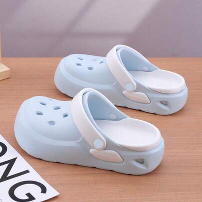 Damen Dopamin-Farbige Plateau-Sohle Perforierte Slip-On Sandalen, Komfortable Weiche Sohle Slides, Geeignet für Medizin/Pflege, Strand, Sommer Outdoor Tragen