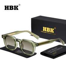 Kính râm nam HBK phong cách retro, thiết kế PC+PC, gọng vuông tối giản cổ điển, phụ kiện đeo hàng ngày, unisex, quà tặng chụp ảnh và quà tặng ngày lễ. - K39769 - Xem 6